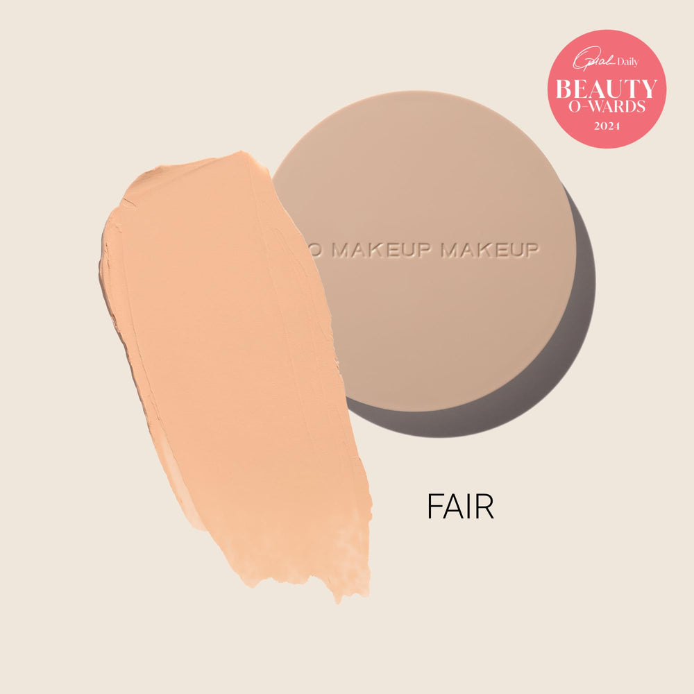 No Makeup Makeup foundation texture close-up shows light-diffusing finish smoothing pores.