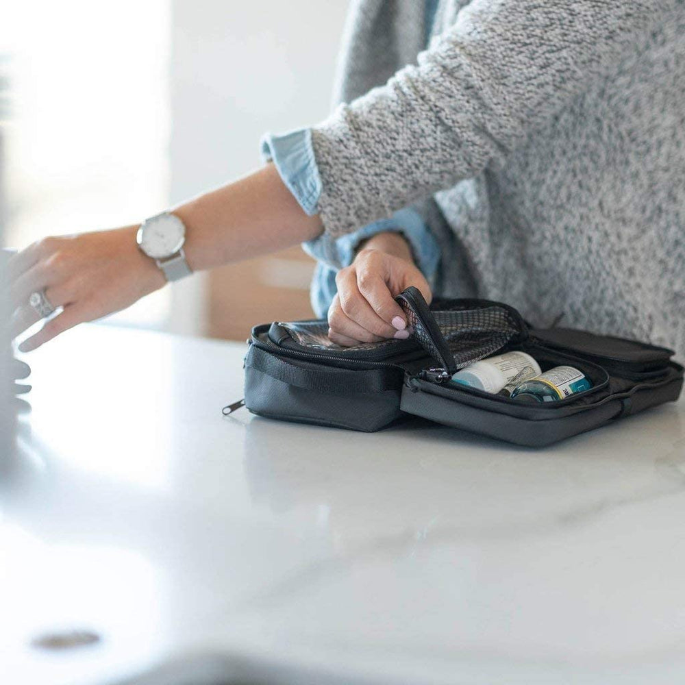 NOMATIC Toiletry Bag compact size fits neatly in your luggage.