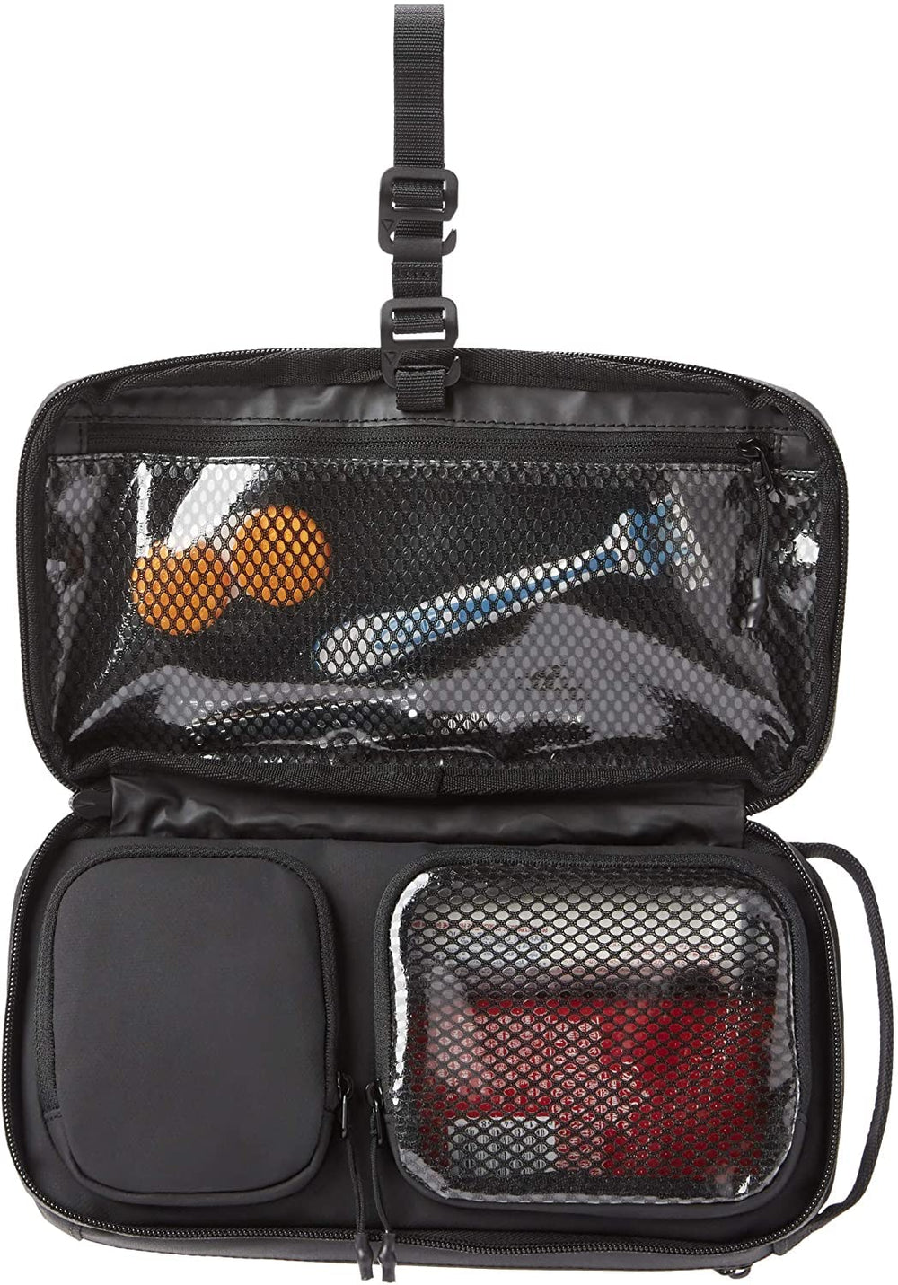NOMATIC Toiletry Bag features multiple compartments to keep items organized.