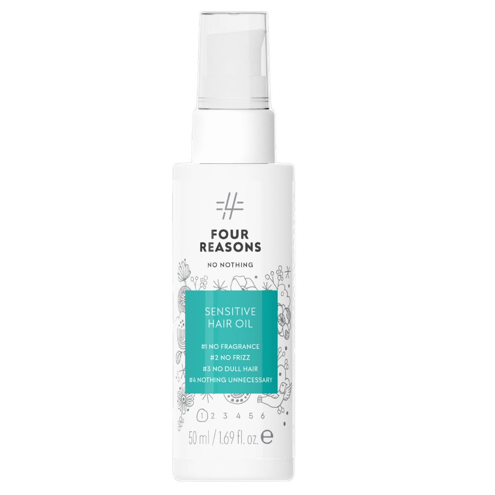 No Nothing hair oil pump bottle provides lightweight moisture for silky shine.