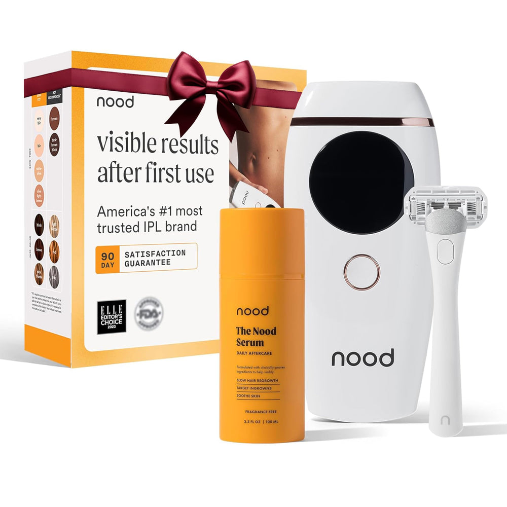 Nood Flasher 2.0 device in gloss white for at-home IPL hair reduction