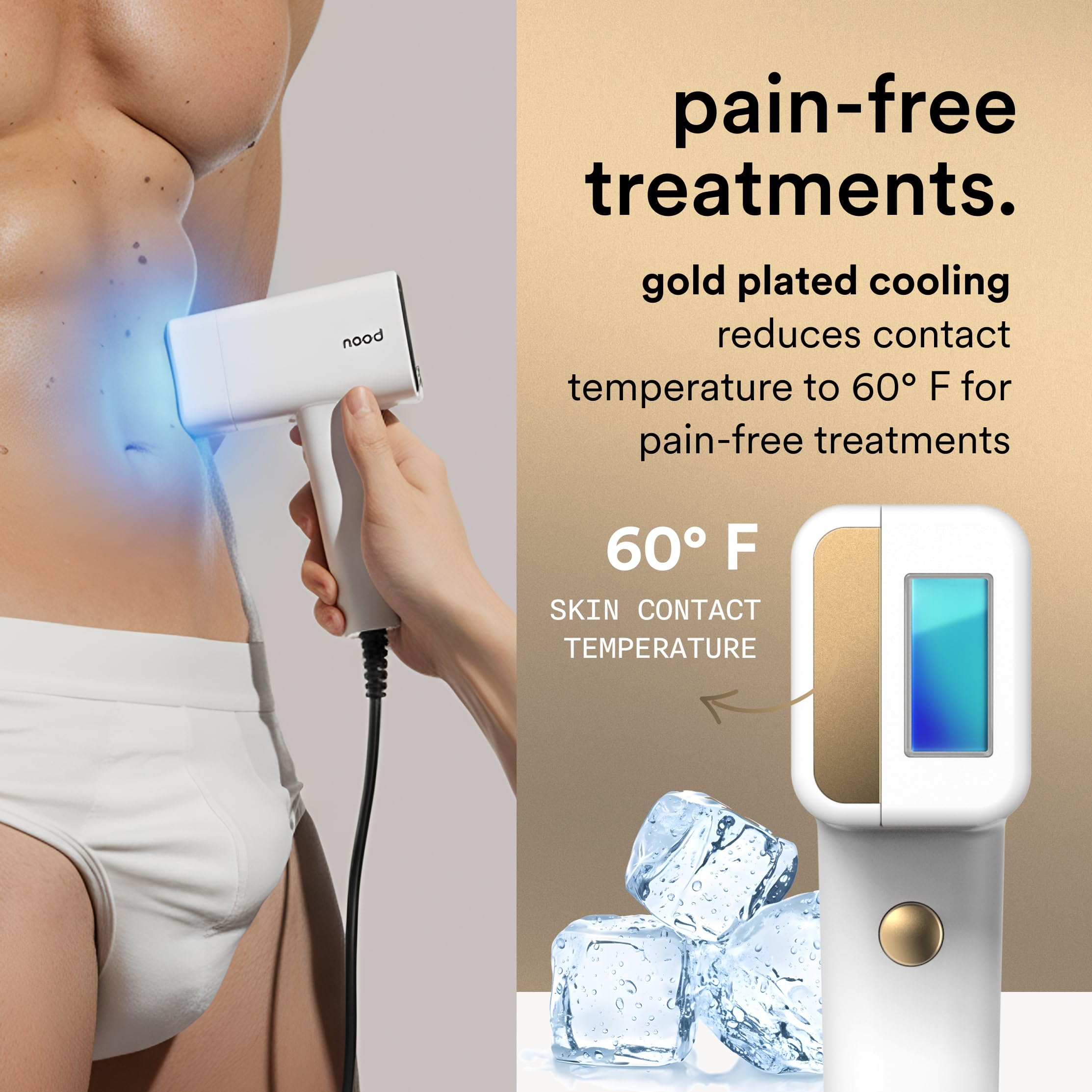 Nood Flasher Pro handheld usage shows ergonomic grip for easy at home sessions.
