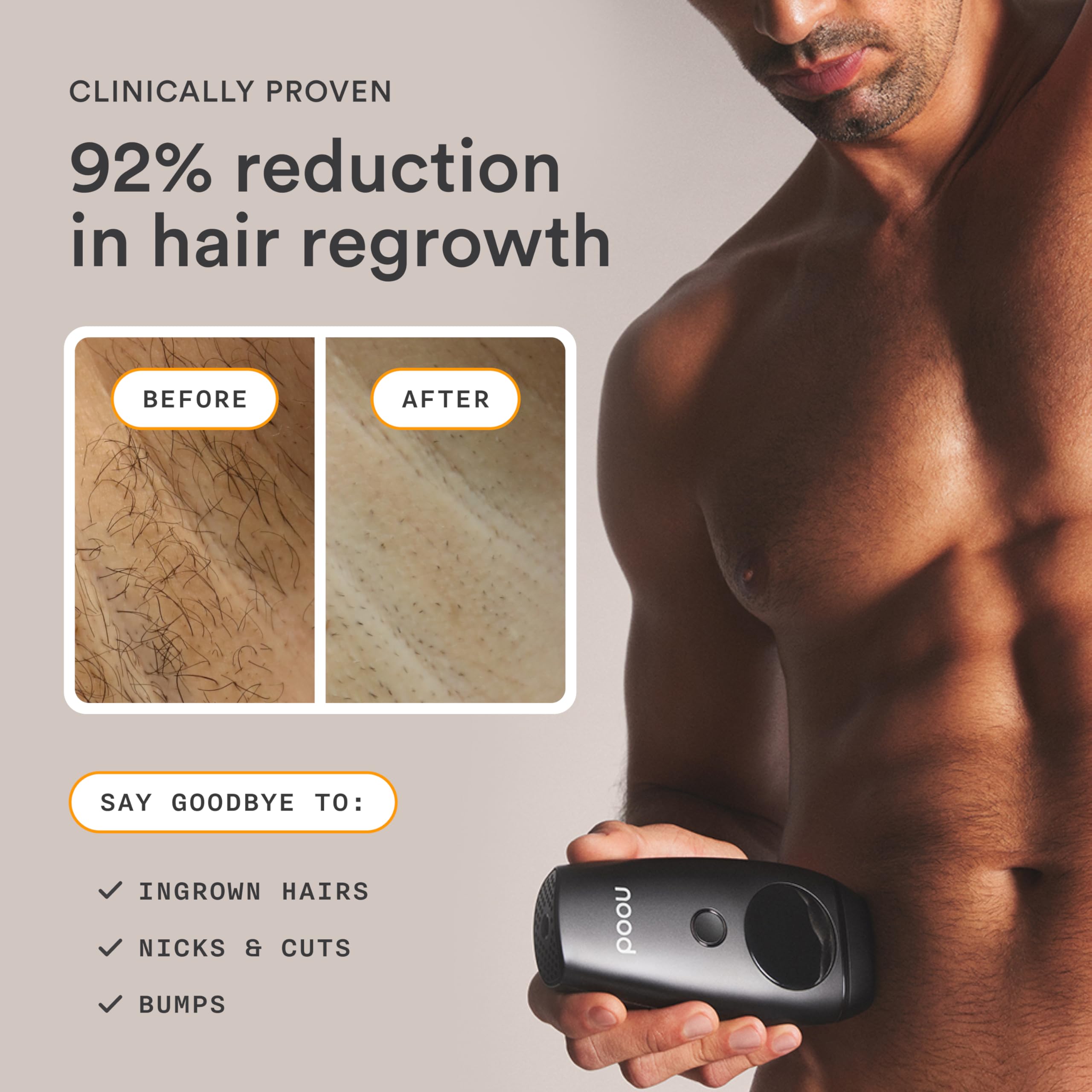 Nood refillable 5-blade razor for a smooth, nick-free shave