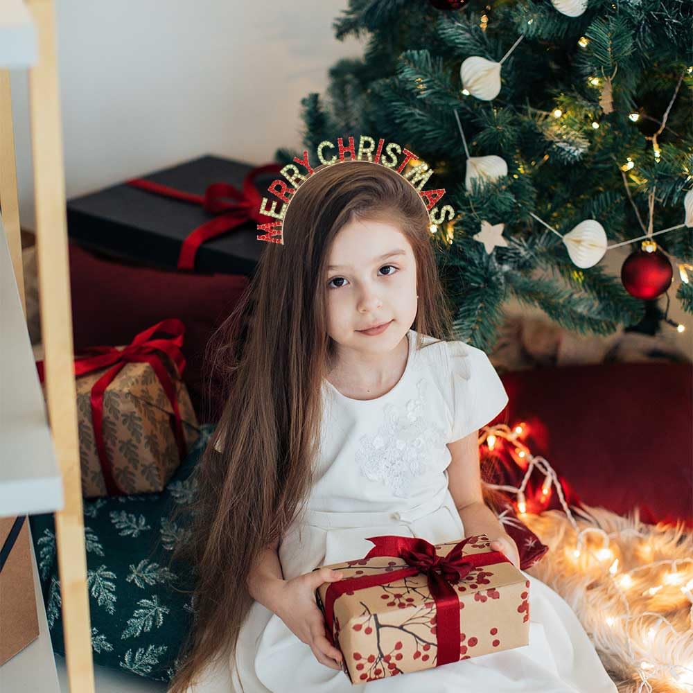 Noonhorse headband paired with festive dress for photos and parties.