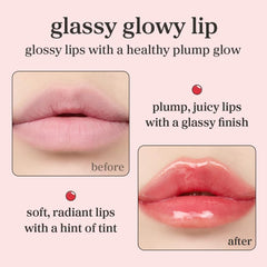 NOONI Appleberry Lip Oil swatches reveal subtle tint and nourishing shine.