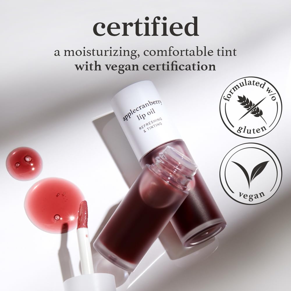Nooni Applecranberry Lip Oil apple seed oil nourishes lips