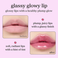 NOONI Applefig Lip Oil application brush close-up for smooth tint