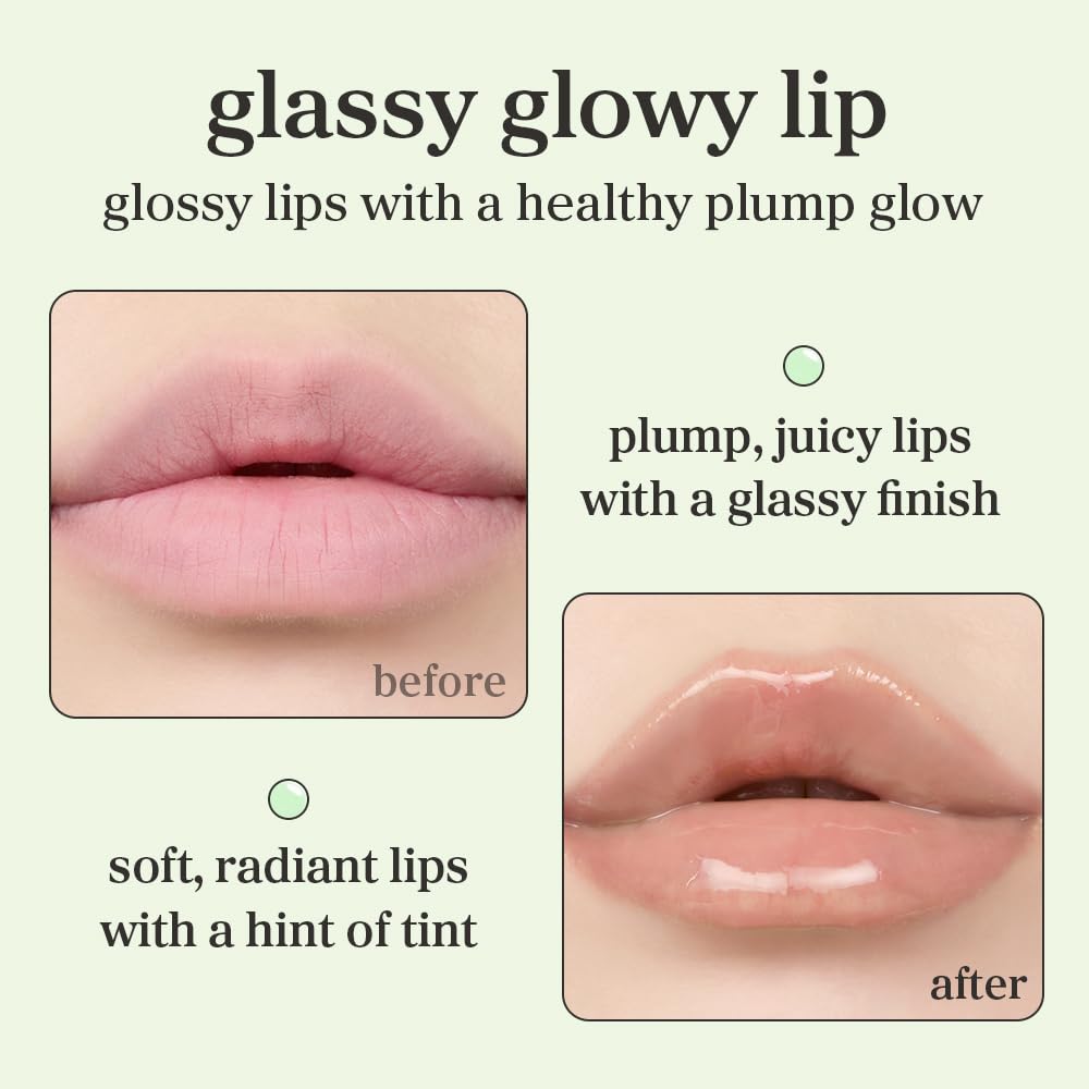 NOONI AppleTea lip oil swatches display subtle tinted gloss