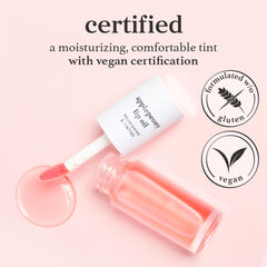 NOONI Applepeony lip oil packaging front highlights portable travel-ready design
