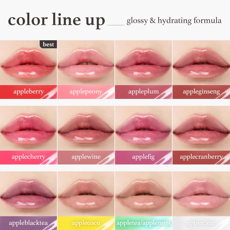 NOONI Korean lip oil in use delivers glossy hydration on dry lips