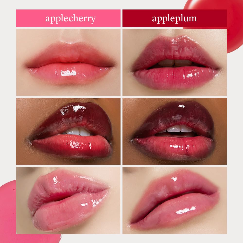 Nooni lip oil set packaging, gifting-ready glossy tube perfect for stockings