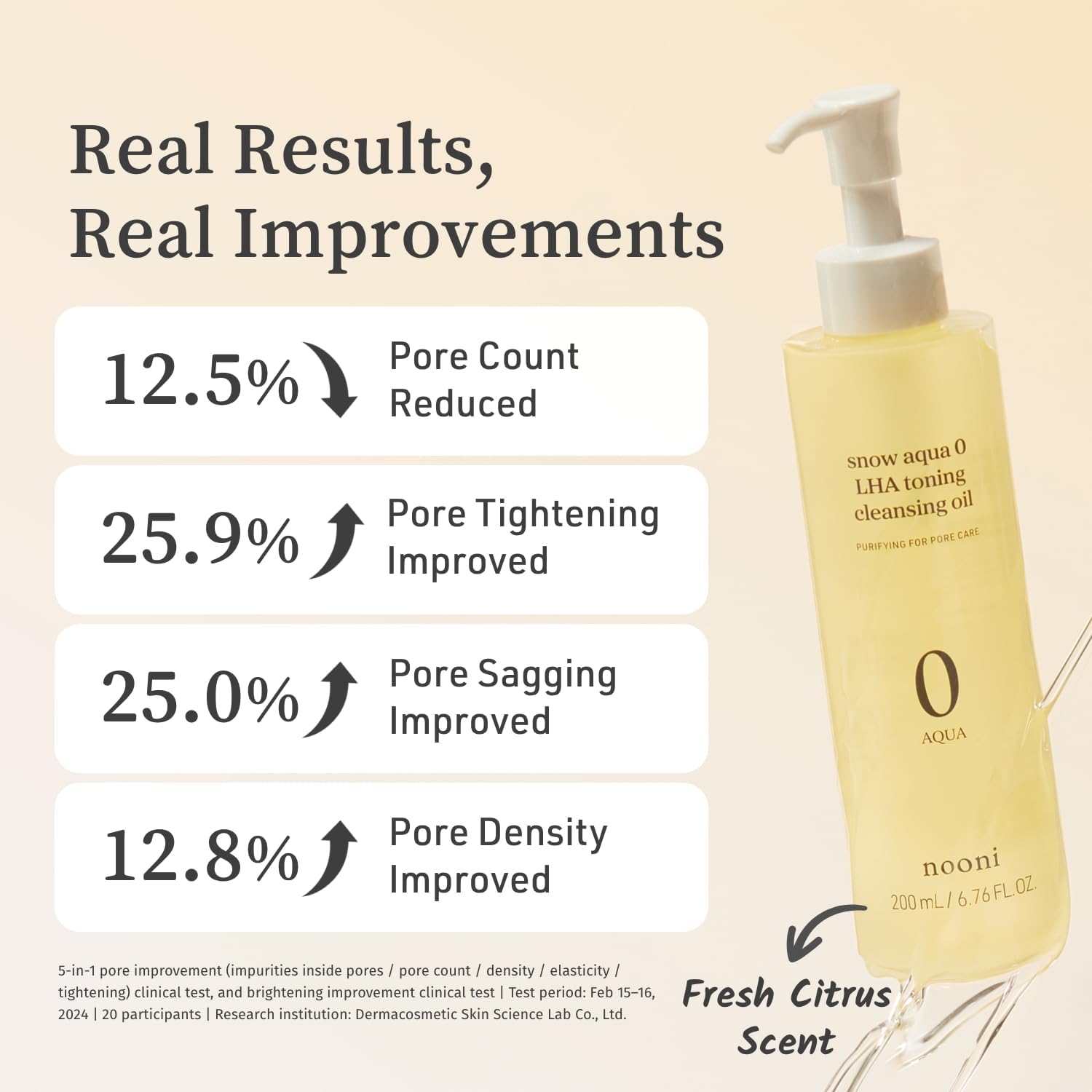NOONI cleansing oil demonstrates low-irritation formula for gentle cleansing.