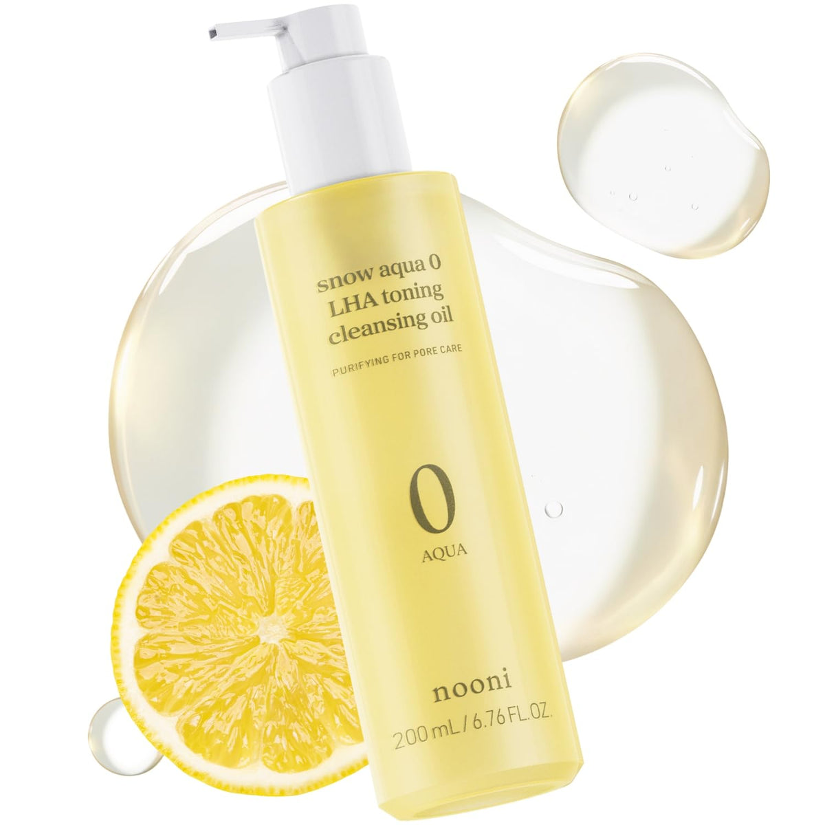NOONI Snow Aqua LHA bottle—pore cleansing for clearer skin.