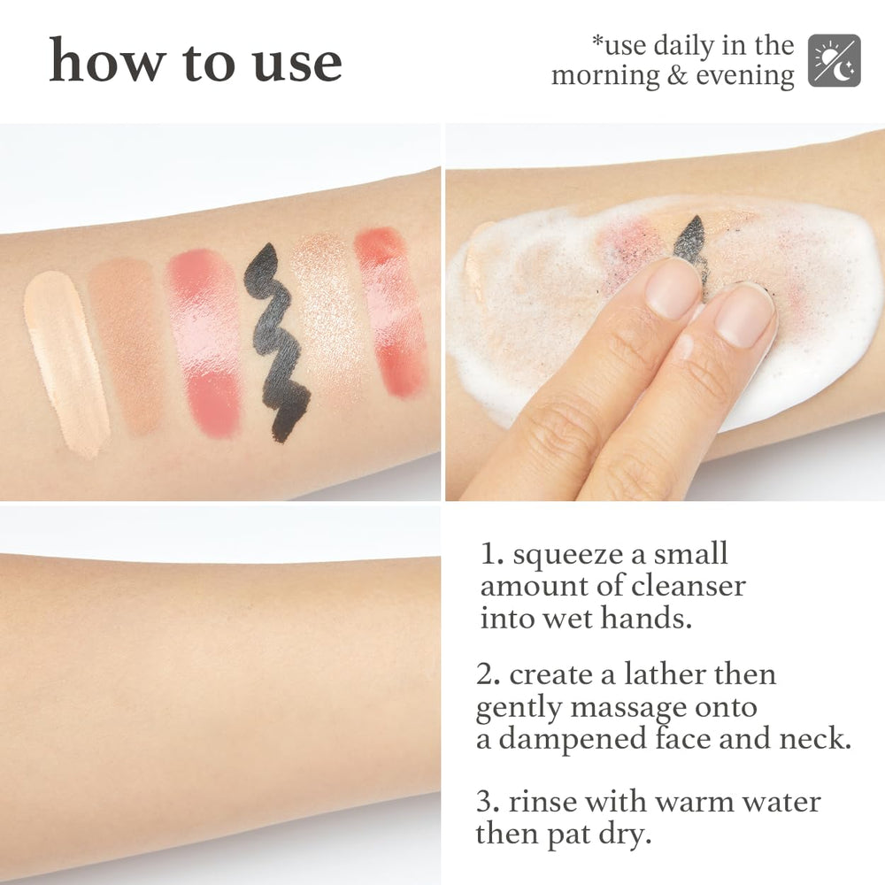 NOONI vegan cleanser pore purification closeup communicates clear skin appeal