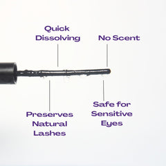 Noonlash Gentle Lash Remover packaging shows compact design for on-the-go lash care.