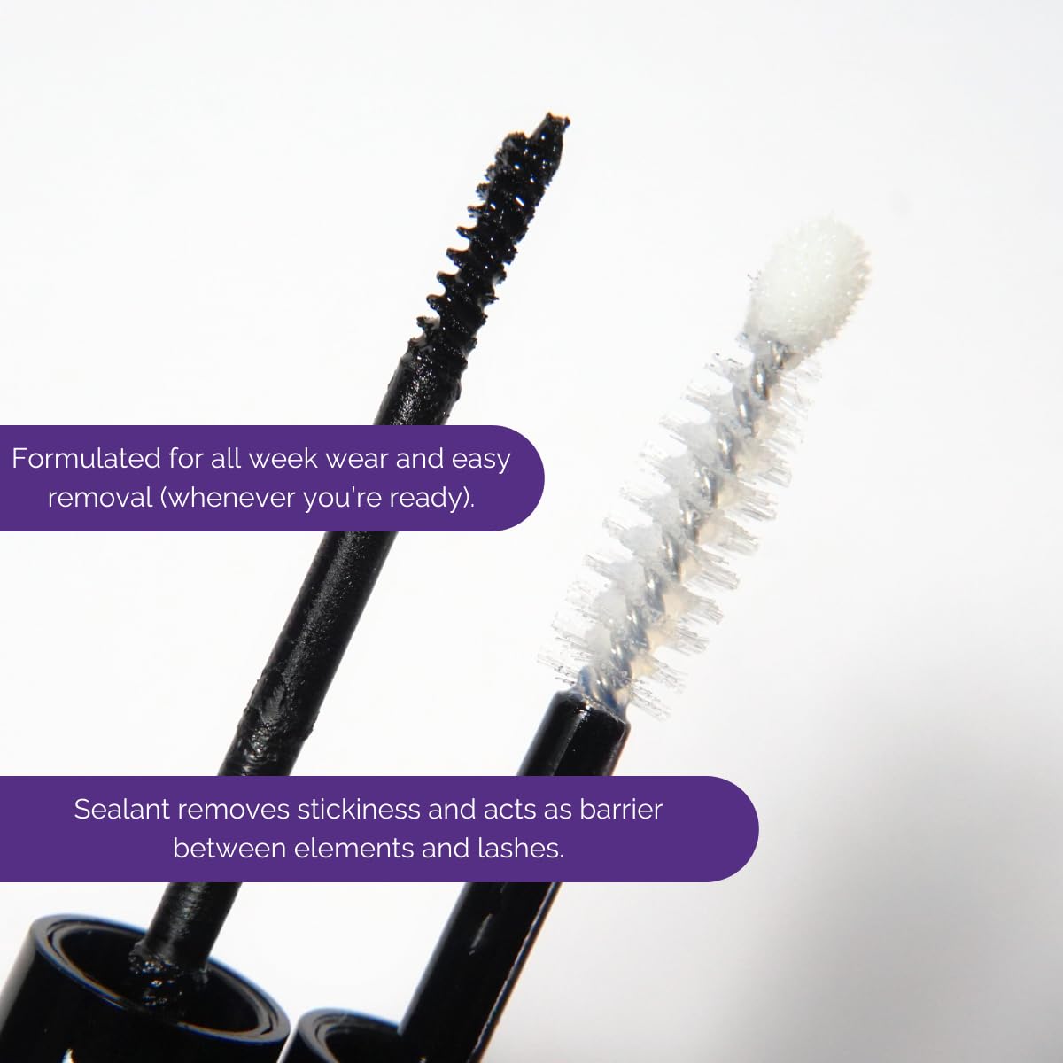 Noonlash sensitive-eyes formula bottle focus communicates gentler lash adhesive.