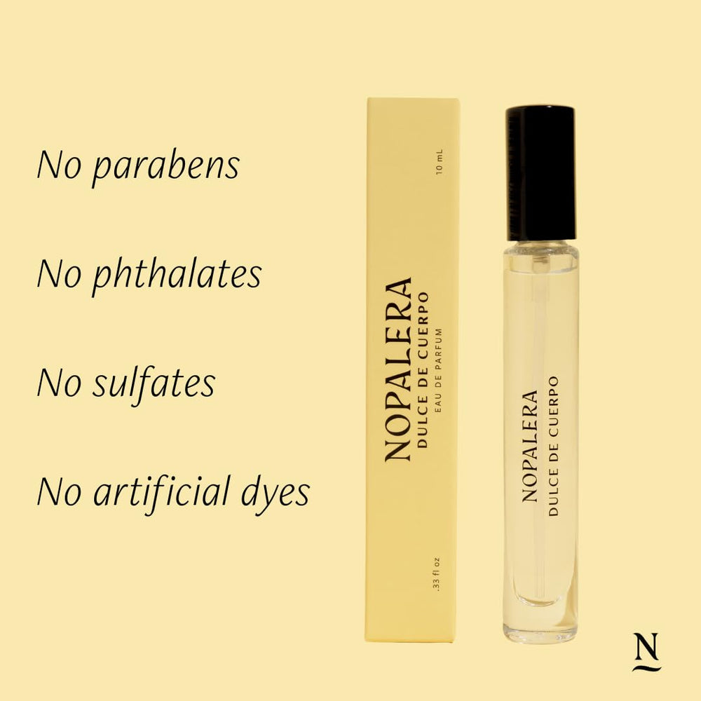 Nopalera Dulce de Cuerpo base-notes image featuring copal vanilla sandalwood warmth