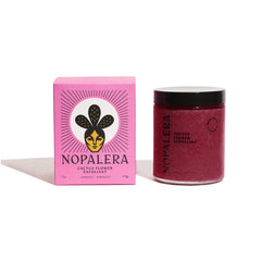 Nopalera Hibiscus Cactus Flower Exfoliant texture close-up highlights gentle scrub for smooth skin