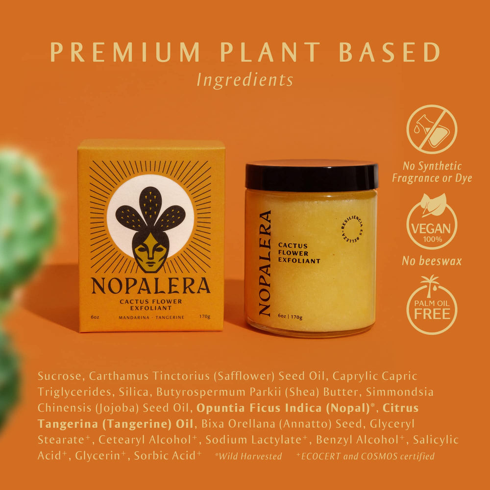 Nopalera Mandarina bathroom shelf display hints at daily self-care and ritual moments.