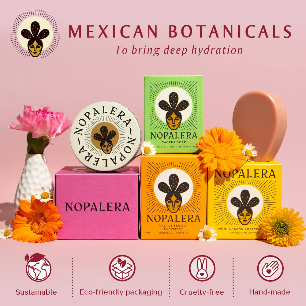 Nopalera Mandarina glow after use demonstrates brightened skin with a healthy-looking finish.