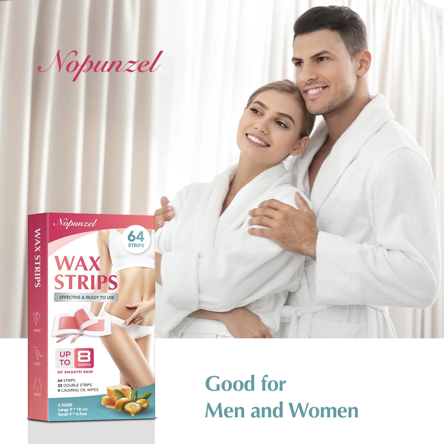 NOPUNZEL calming oil wipes soothe skin after waxing for comfort