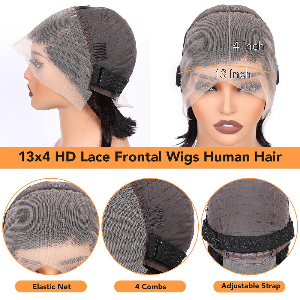 Nopxam Bob Wig glueless cap with silicone anti-slip band enabling easy wear.
