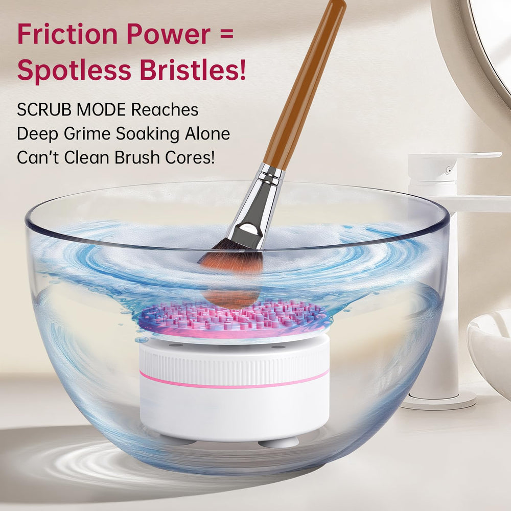 Norate makeup brush cleaner IPX7 waterproof design for sink side use.