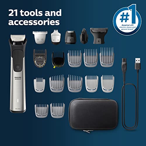 Norelco Multigroom 9000 two wide fading guards for smooth fades.