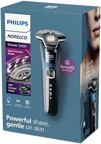 Norelco S5880 up to 60 minutes cordless shaving on a full charge
