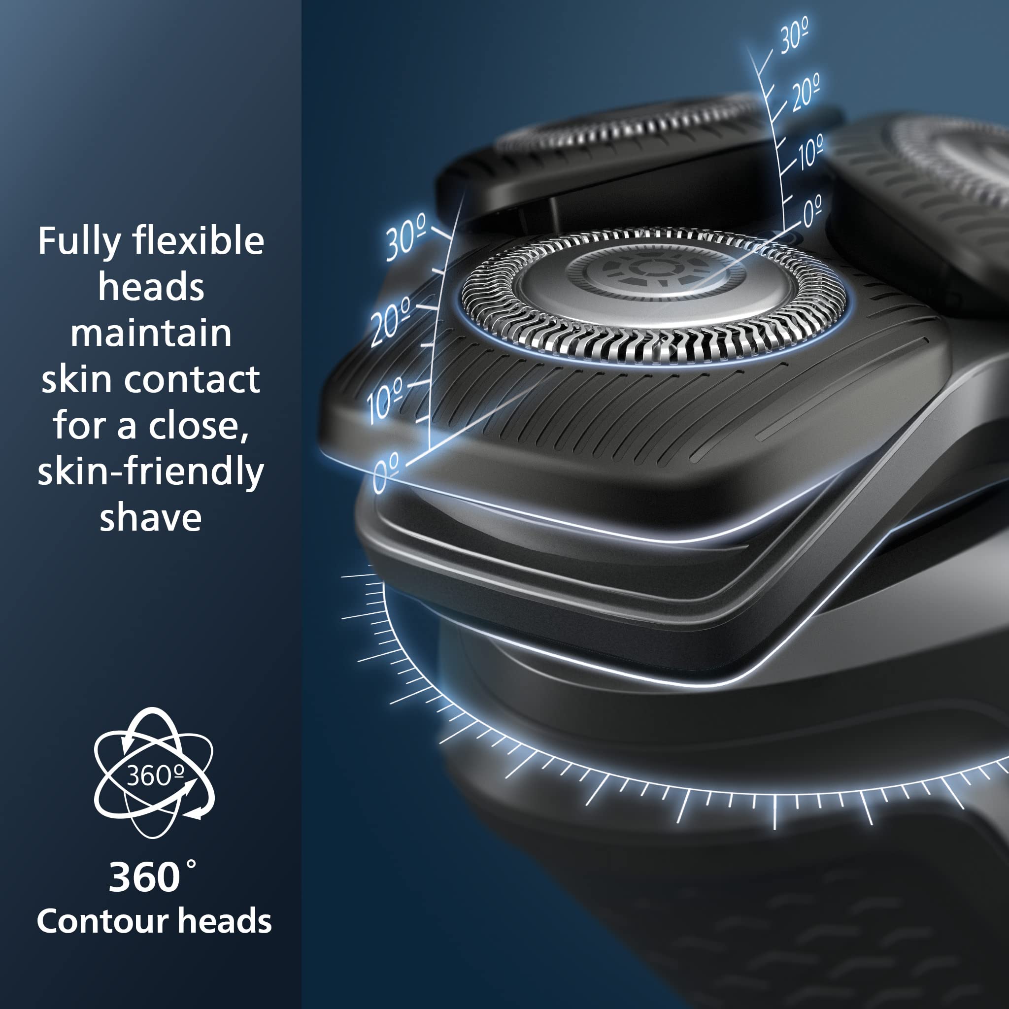 Norelco S5880 SenseIQ technology automatically adjusts power for denser areas and easier passes