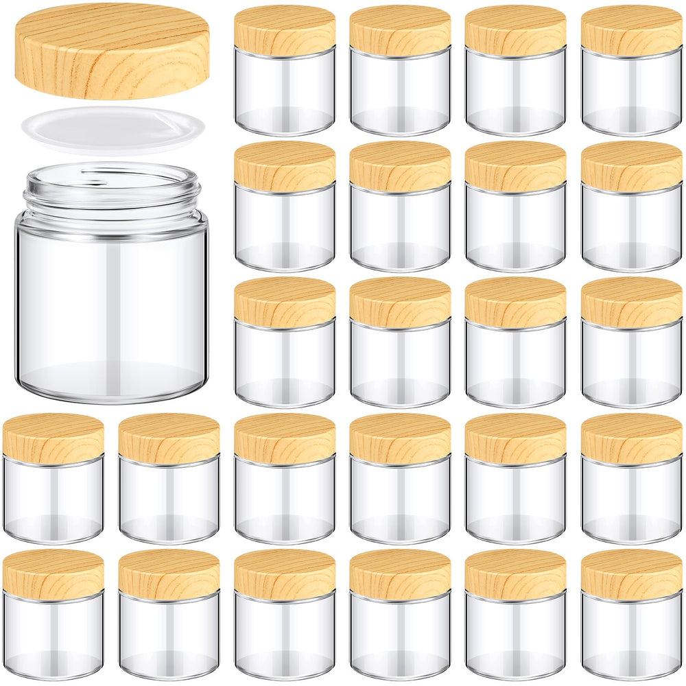 Norme 24-pack 4oz glass jars with lids, ideal for travel-size cosmetics.