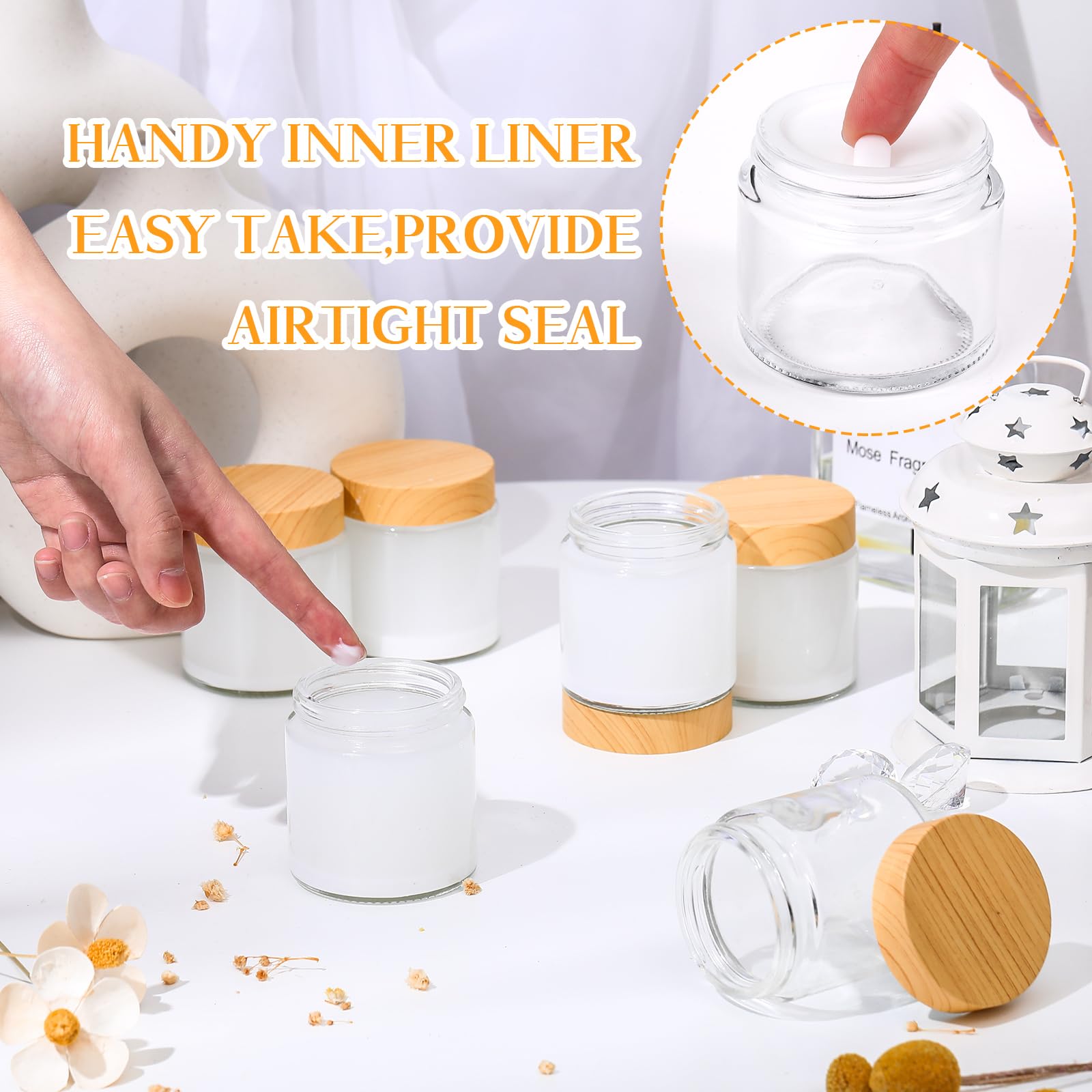 Norme jars ensure freshness with airtight inner liner and secure lid.