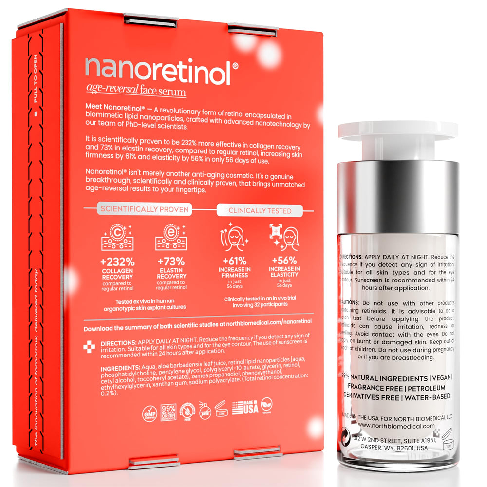 North Biomedical Nanoretinol eye-contour applicator shows targeted care for delicate areas.