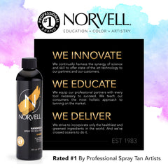 Norvell Cosmo dispense nozzle demonstrating controlled spraying