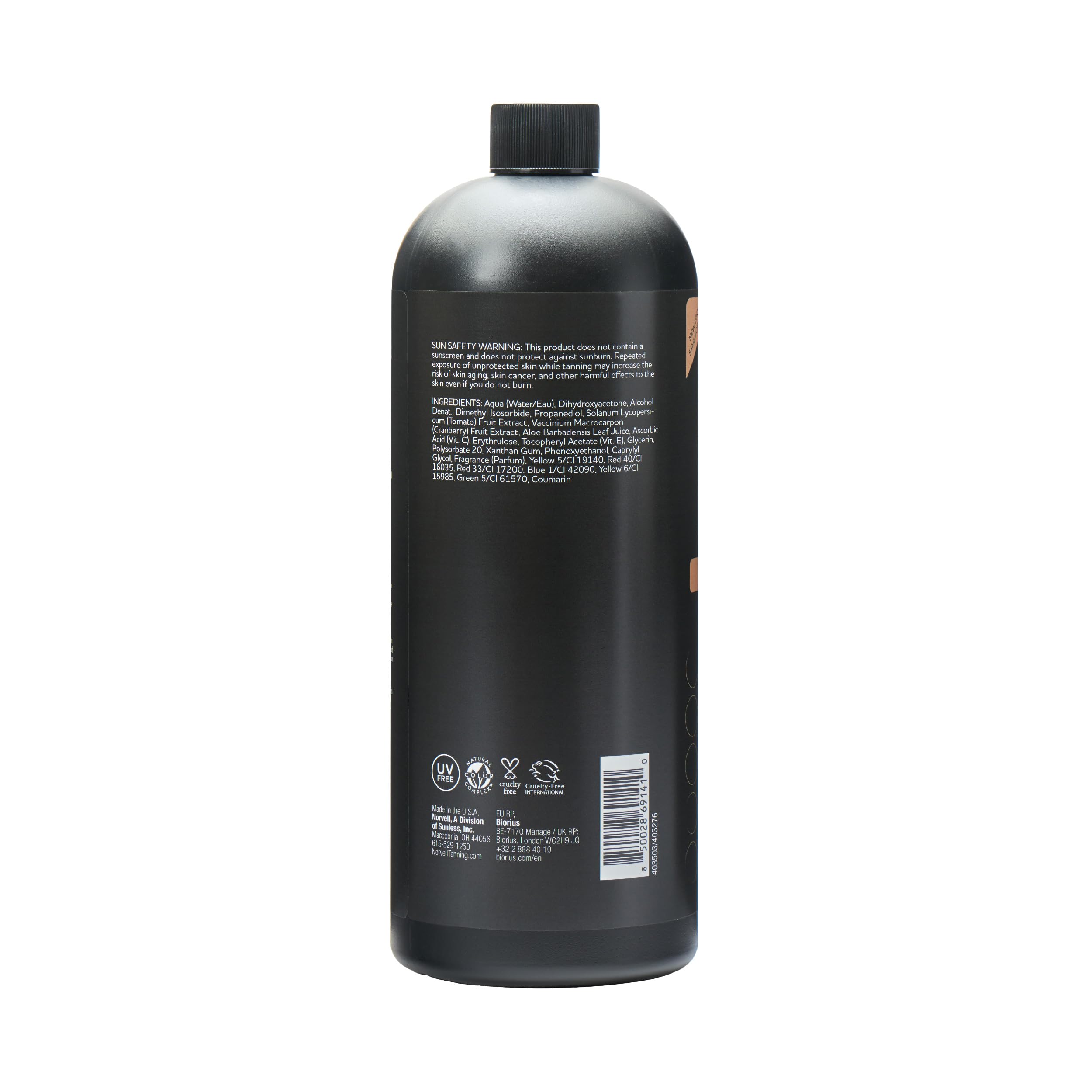 Norvell Cosmo even-coverage look after self-tan.