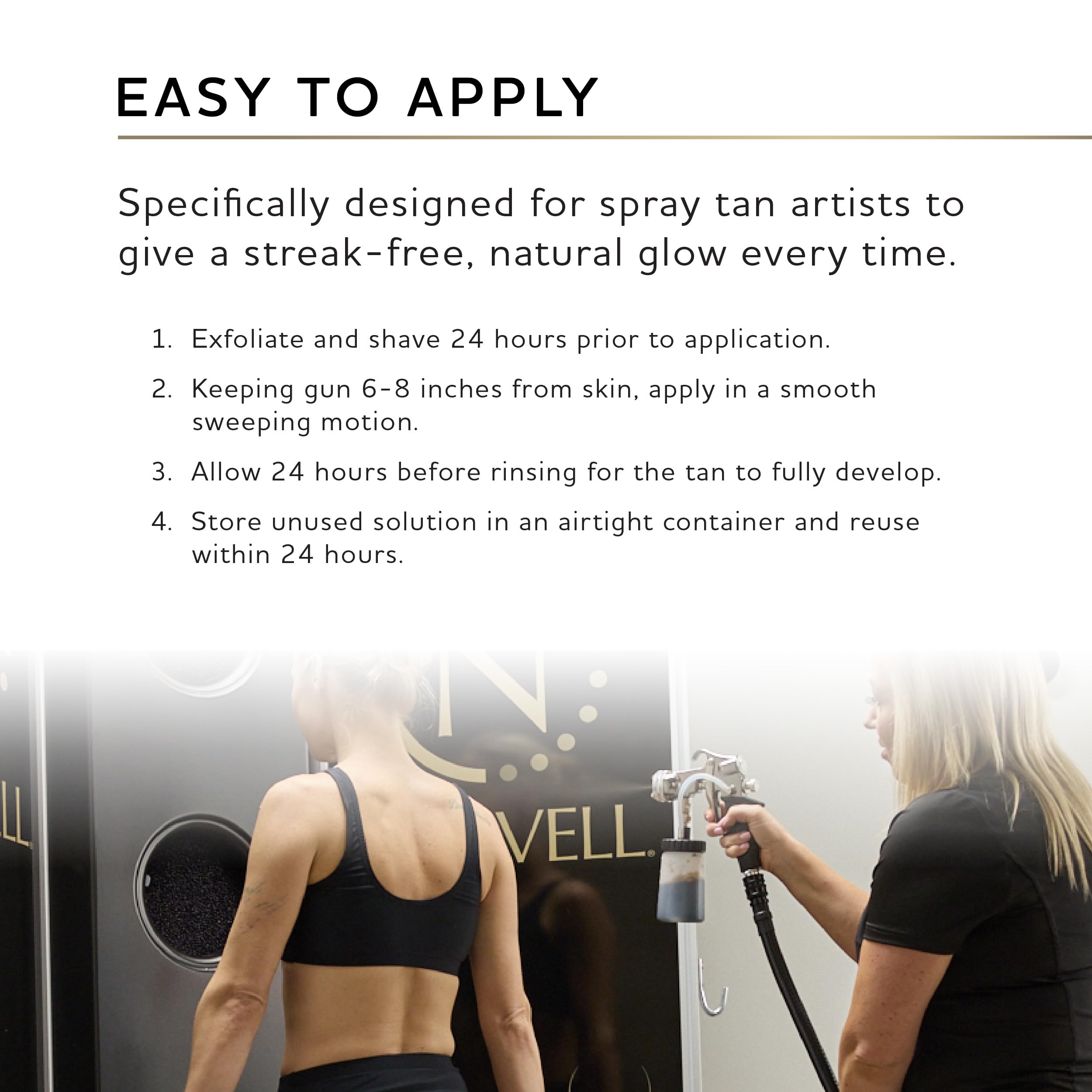 Norvell Premium Spray Tan Double Dark arm swatch shows even bronze