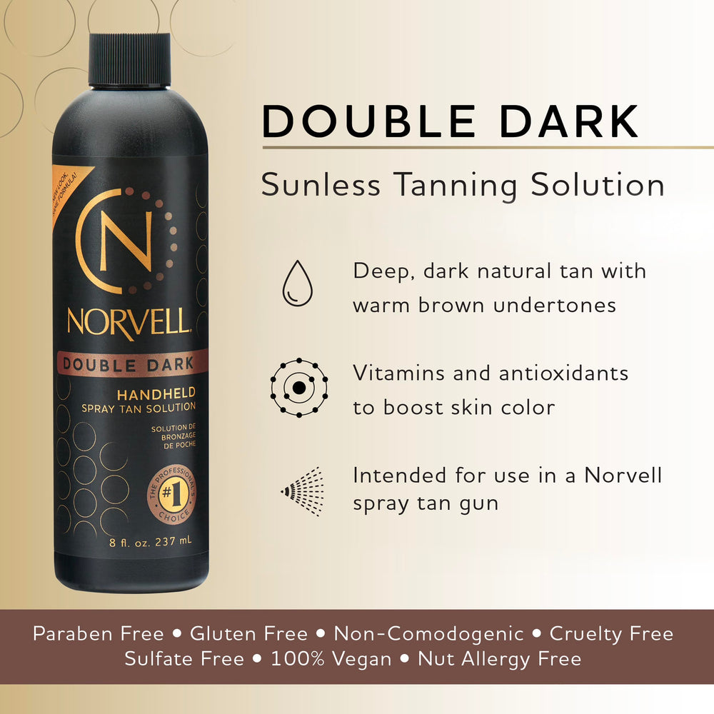 Norvell Premium Spray Tan Double Dark bottle pour for easy application