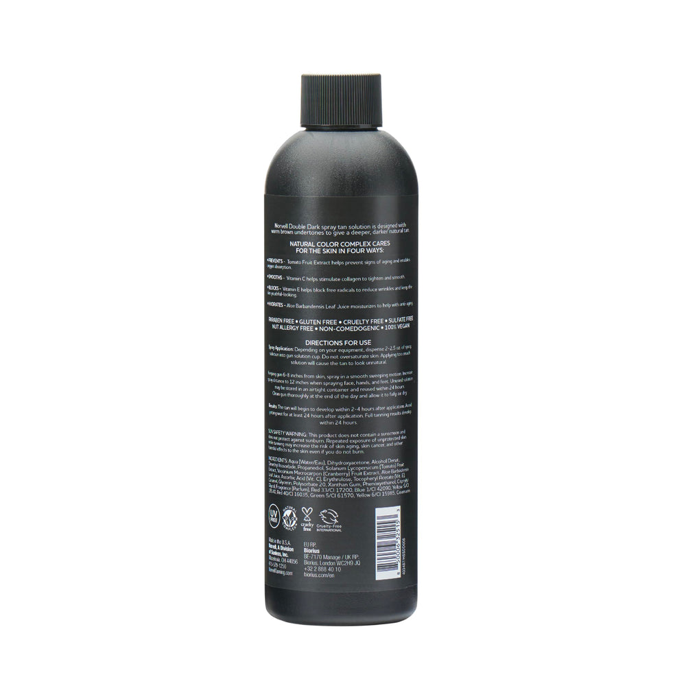 Norvell Premium Spray Tan Double Dark quick-dry panel indicates fast drying