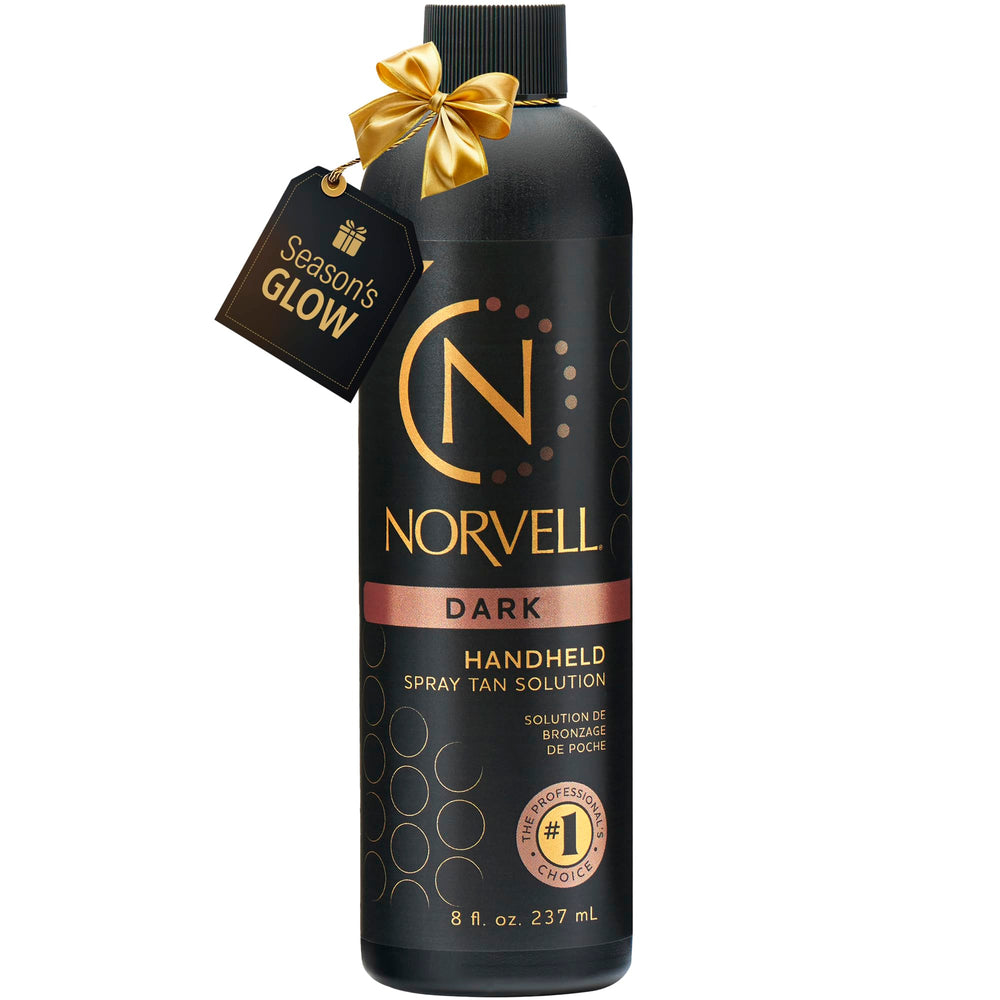 Norvell Premium Spray Tan Solution Dark 8oz front label highlights deep bronze shade