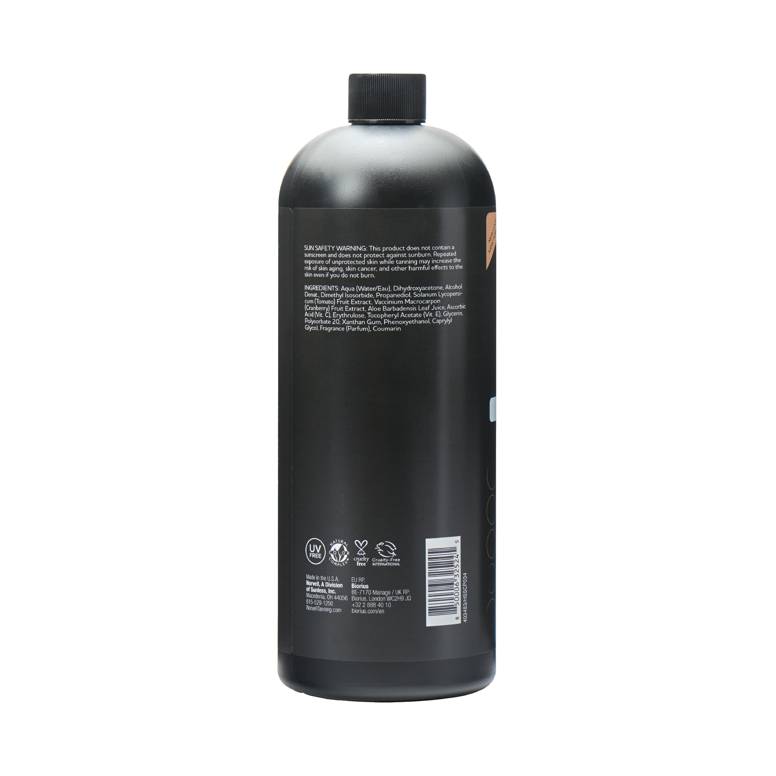 Norvell Venetian bottle on shelf with clear expiration date and hydrating ingredients.