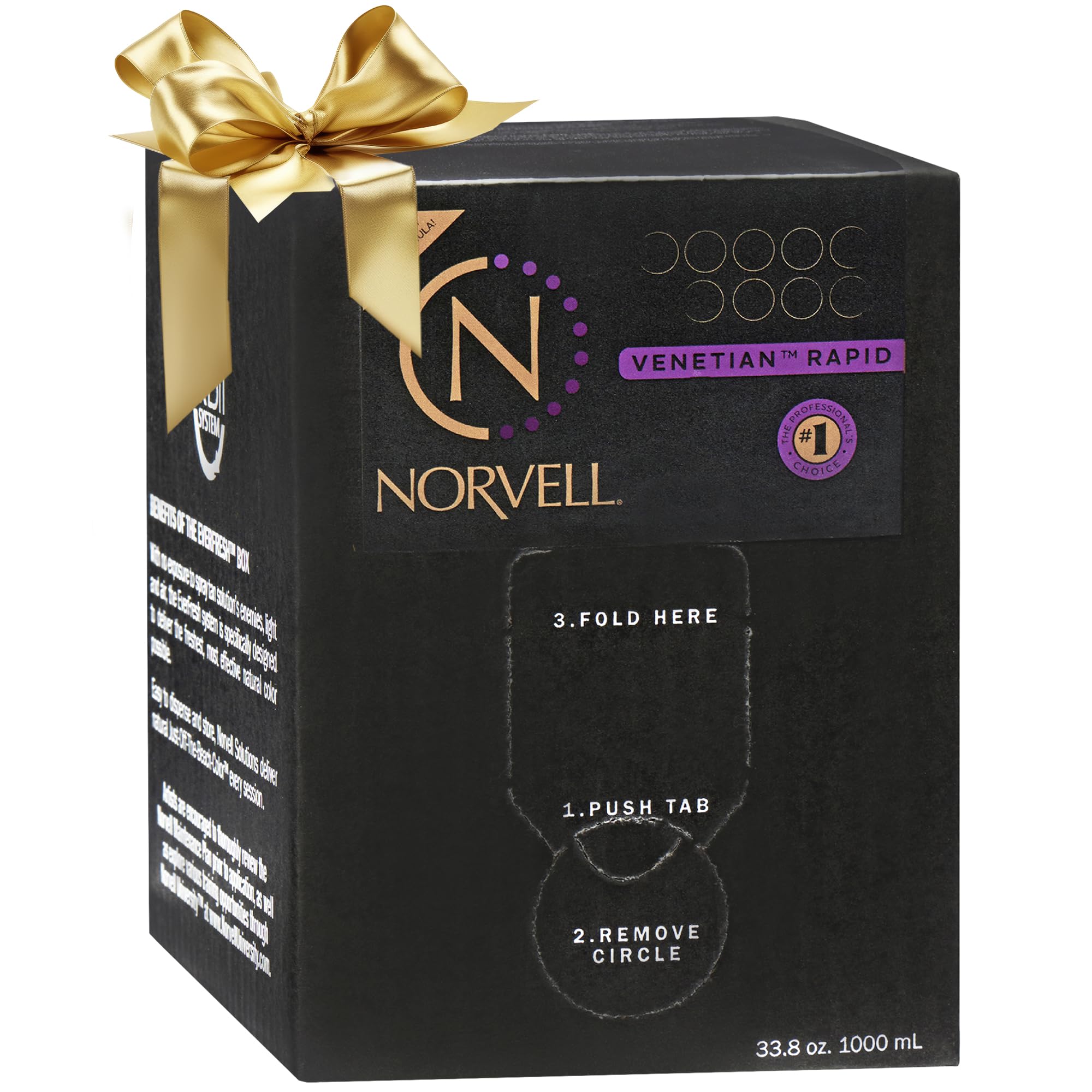 Norvell Venetian One bottle-front showing premium sunless tan formula for fast, even bronze