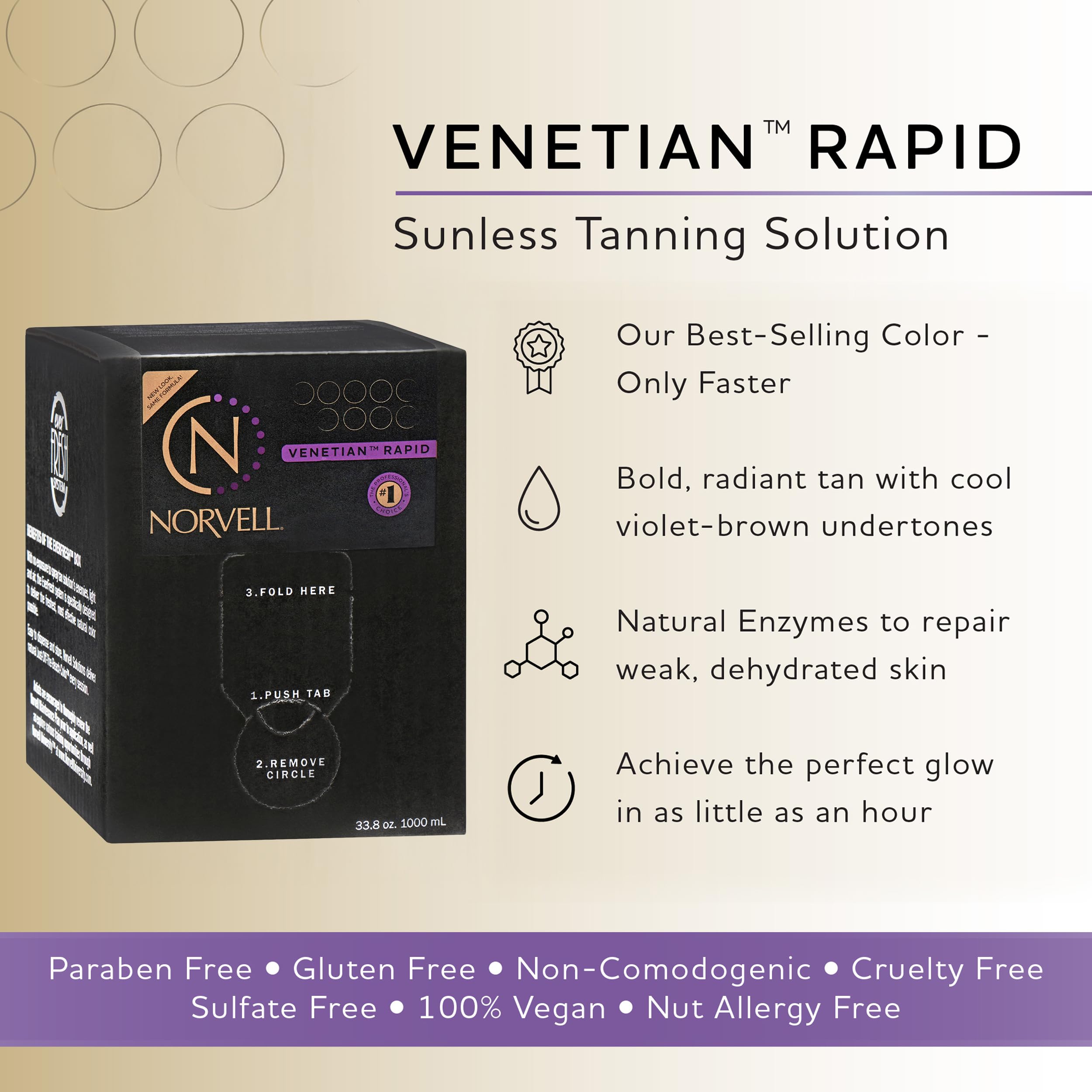 Norvell Venetian One spray-application demonstrating streak-free coverage for natural color