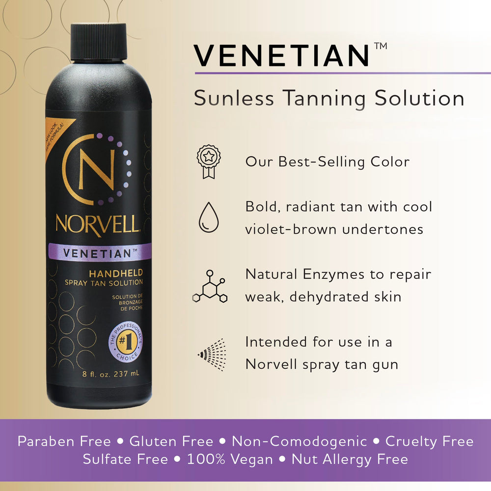 Norvell Venetian spray application spray gun demonstrates professional application for even coverage.