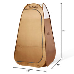 Norvell XL tent interior with clear top windows for better light.