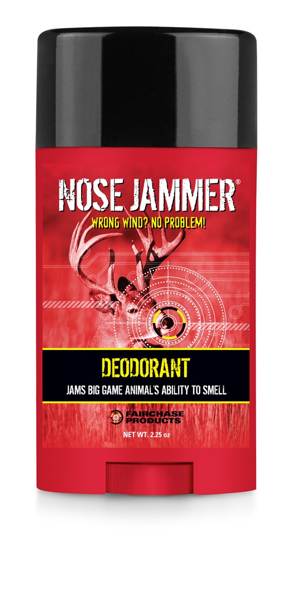 Nose Jammer deodorant stick applying smoothly for residue-free field use.