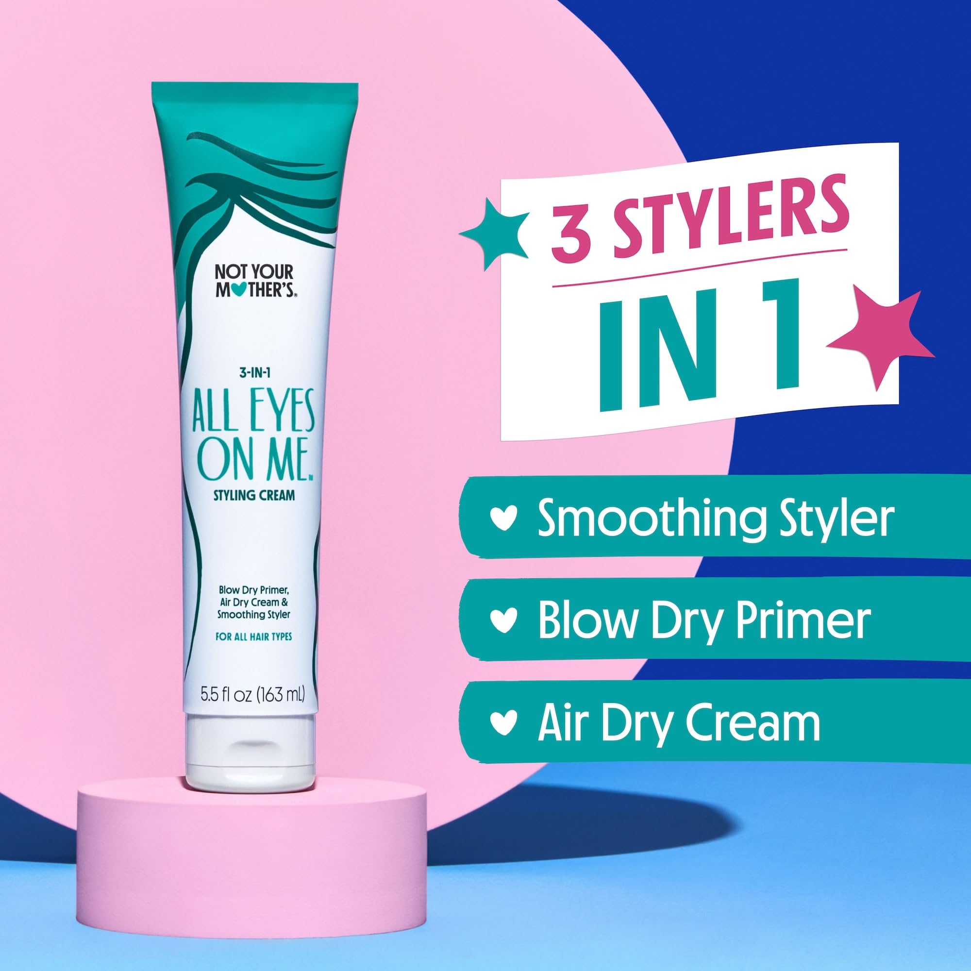Not Your Mother's All Eyes On Me heat protection spray ready for styling.