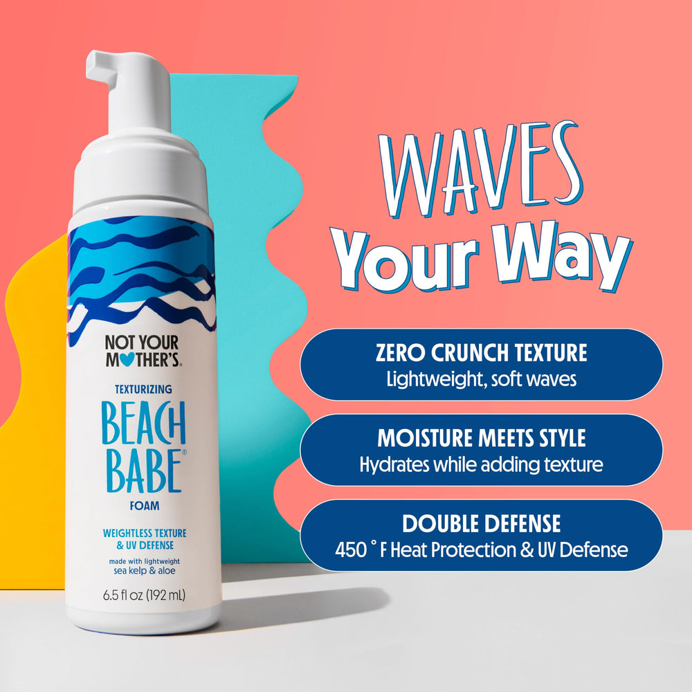 Not Your Mother's Beach Babe Texturizing Foam closeup showing light, crunch-free texture.