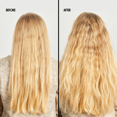 Not Your Mother's Beach Babe Sea Salt Spray on dry hair for on-the-go styling.
