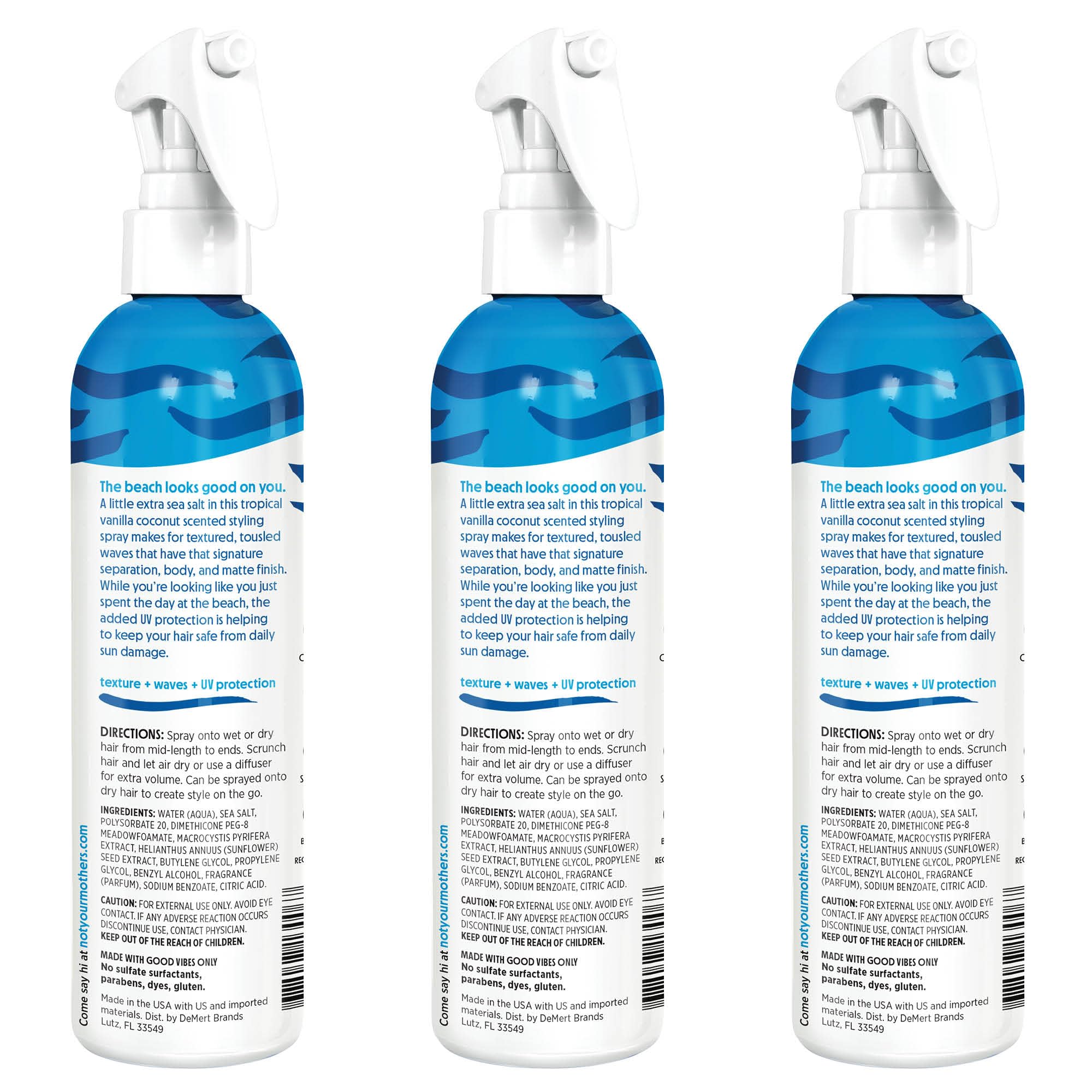 Not Your Mother's Beach Babe Sea Salt Spray three-pack styling option.