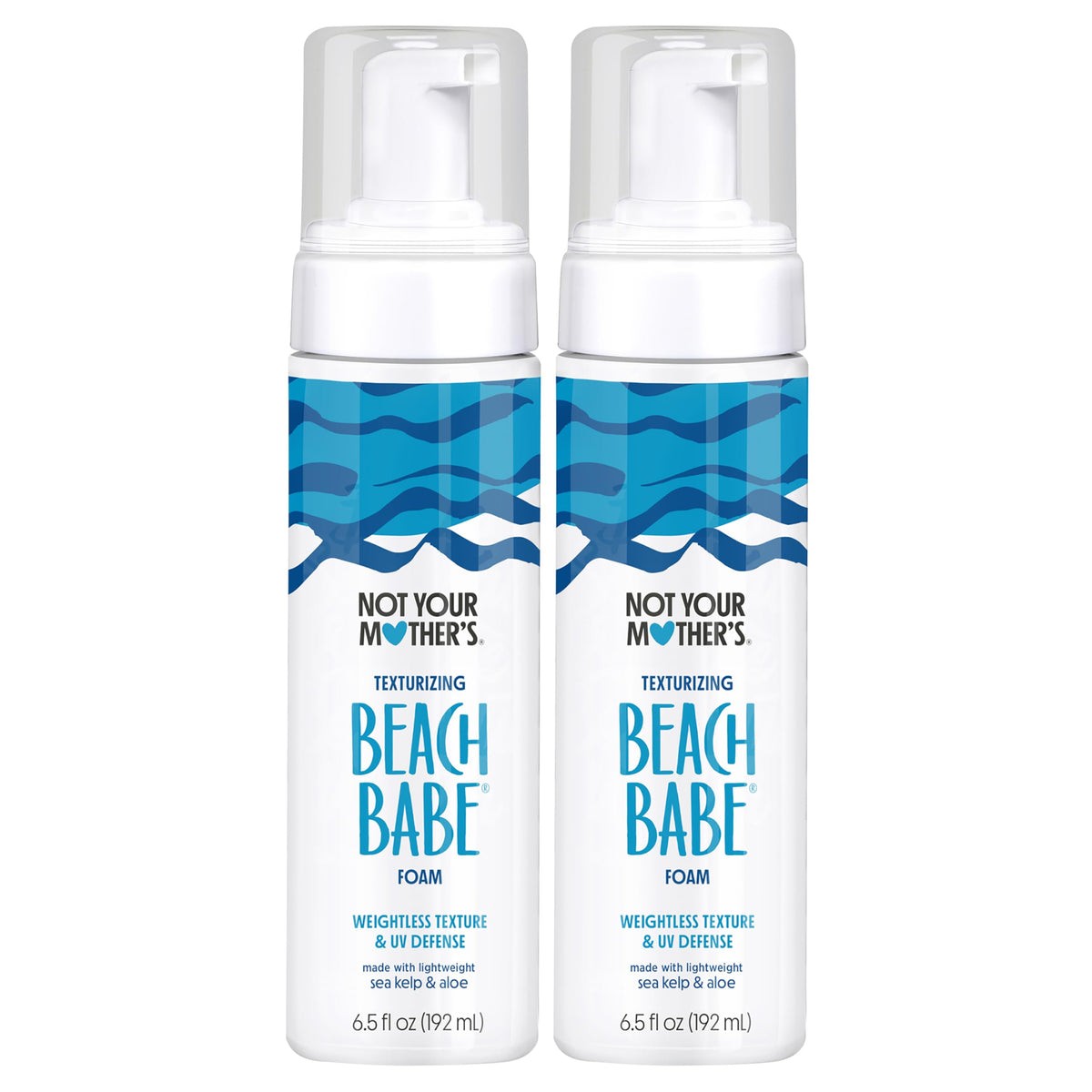 Not Your Mother's Beach Babe Texturizing Foam 2-pack front view for quick beachy styling.